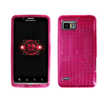 Verizon High Gloss Silicone Cover Motorola Droid Bionic (Pink)