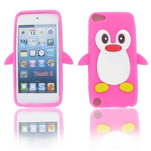 Apple iPod Touch 5 Penguin Skin Case Hot Pink