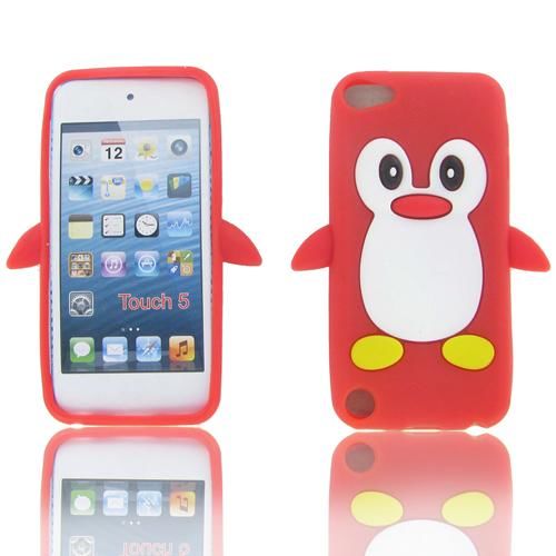 Apple iPod Touch 5 Penguin Skin Case Red