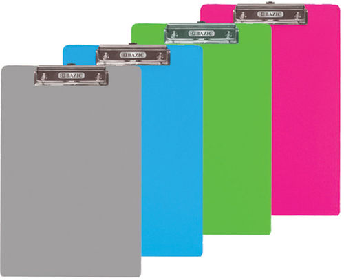 Memo Size Plastic Clipboard w/ Low Profile Clip Case Pack 72