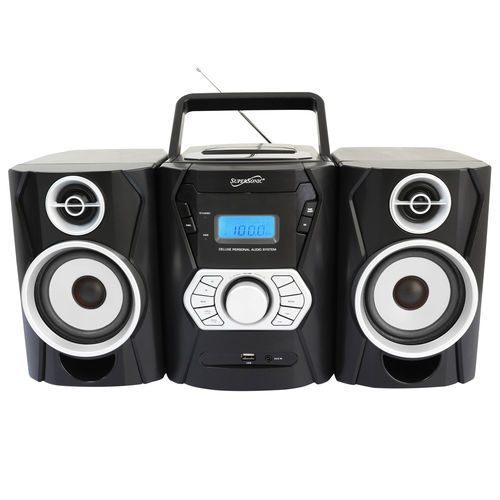 Supersonic Bluetooth MP3/CD Player With USB/SD/AUX, And AM/FM Radio