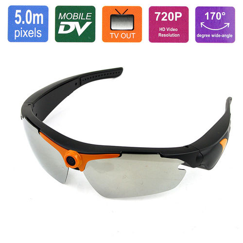 New 720P 5MP HD Sport Sunglass camcorder, Mini HD Eyewear Recorder DV Camera