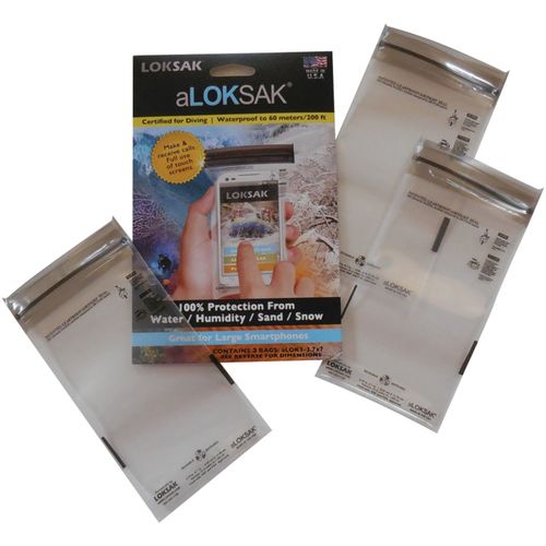 ALOKSAK aLOK3-3.7x7 Pouch Bags for Large Smartphones, 3 pk