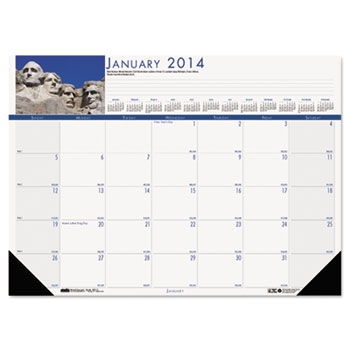 National Monuments Photographic Monthly Desk Pad Calendar, 22 x 17, 2014