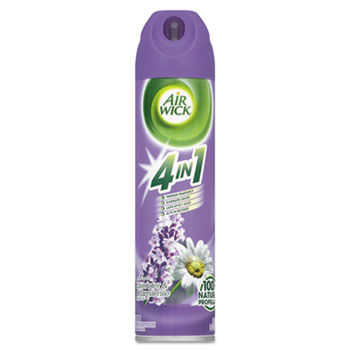 4 in 1 Aerosol Air Freshener, 8 oz, Lavender & Chamomile, 12/Carton