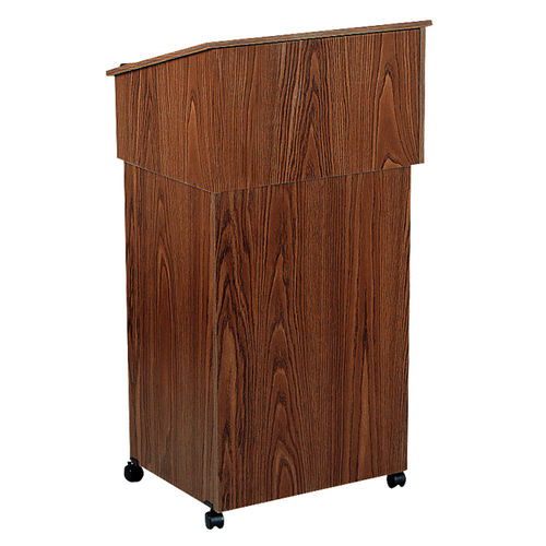 Oklahoma Sound Mobile Presentation Multimedia Teaching  Desktop Laptop AV Cart Lectern Base Walnut