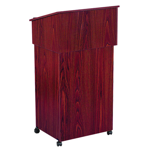 Oklahoma Sound Presentation Multimedia Teaching  Desktop Laptop AV Cart Lectern Base Mahogany