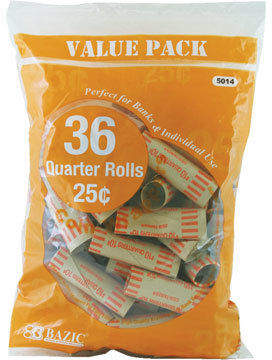 Quarters Coin Wrappers (36/Pack) Case Pack 50