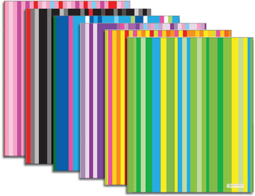 Stripes 2-Pocket Poly Portfolio Case Pack 48