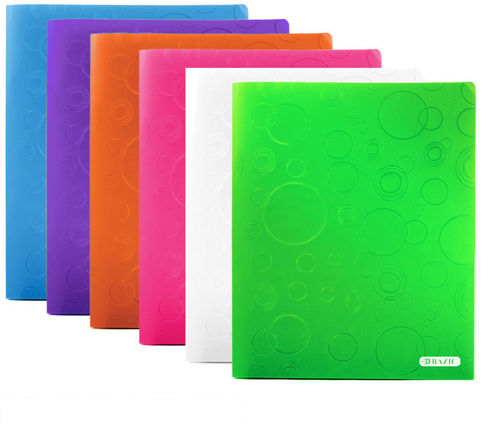 Bubble Embossed Multi Color 2-Pockets Poly Portfolio Case Pack 48