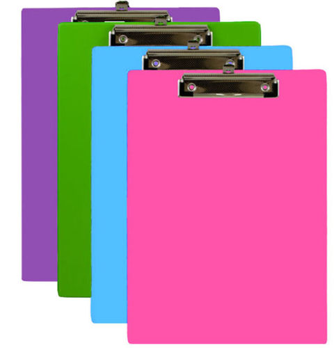 Bright Color PVC Standard Clipboard with Low Profile Clip Case Pack 48