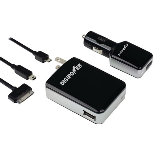 DIGIPOWER PD-PK1 iPad(R)/iPhone(R)/iPod(R) Home & Car Power Kit