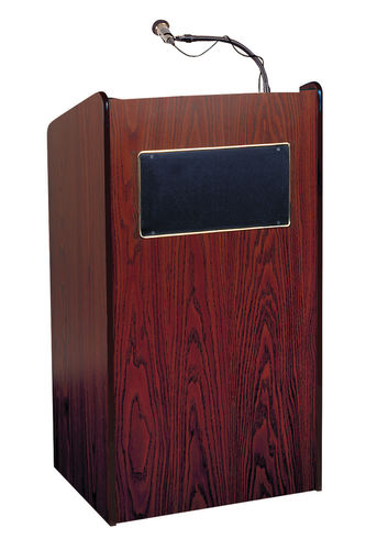 Oklahoma Sound Wooden Presentation The Aristocrat Sound Floor Multimedia Lectern With Sound Mahogany