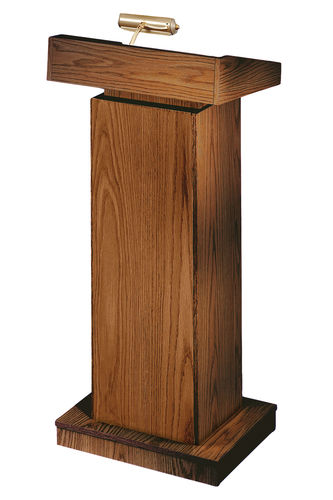 Oklahoma Sound Multipurpose Presentation The Orator Fixed Height Stand up Lectern Non Sound Walnut