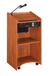 Oklahoma Sound Wooden Presentation The Aristocrat Sound Floor Multimedia Lectern With Sound Cherry