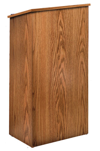 Oklahoma Sound Multipurpose Presentation freestanding School Full Floor Lectern Podium Medium Oak