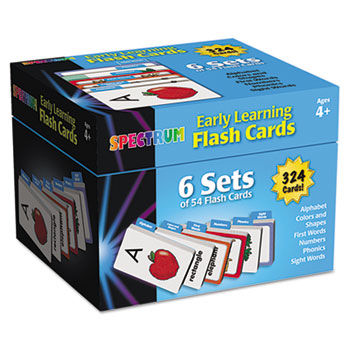 Flash Cards Boxed Set, Early Learning, 4 3/5 x 4 1/4, Ages 4 and Up, 324 Cards