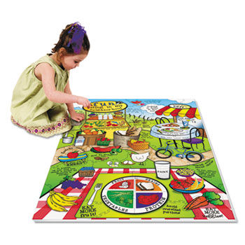 WonderFoam Land Of Nutrition Floor Puzzle, 63 Pieces