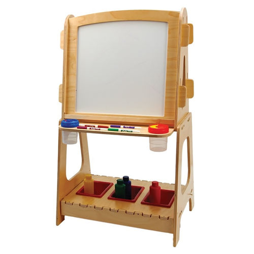 Kids Double Side Art Craft Play Room Standing Easel Activity Center and Dry-Erase Chalkboard