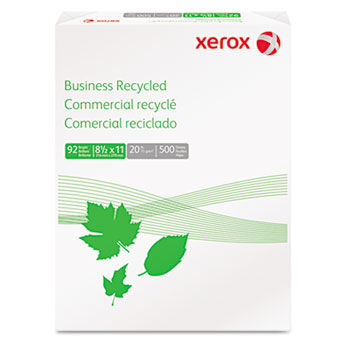 Business Recycled Copy Paper, 92 Bright, 20lb, 8-1/2 x 11, White, 500 Sheets/RM