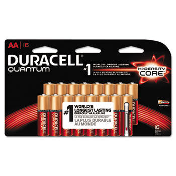 Quantum Alkaline Batteries with Duralock, AA, 16/Pk