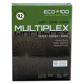 Eco 100 Recycled Copy Paper, 20-lb., 8-1/2 x 11, White