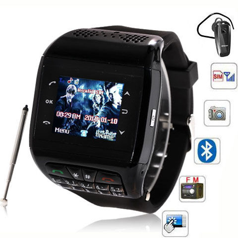Q6 Watch Phone 1.3 inch Touch Screen Single SIM with Bluetooth FM