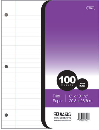 100 ct. Filler Paper Case Pack 36