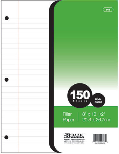 150 ct. Filler Paper Case Pack 24