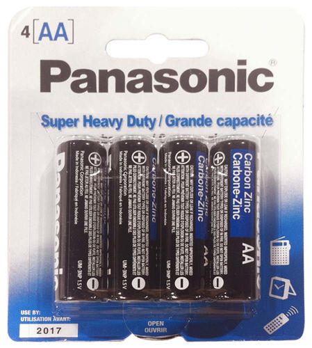 4 Pcs OF AA- SUPER HEAVY DUTY- PANASONIC BATTERIES :  ( Pack of  48 Sets )