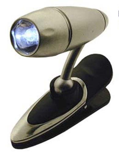 SWIVEL CLIP-ON BRIGHT LED LIGHT WITH ALUMINIUM FINISH - 2.25"" X 2.25"" X .75"" :  ( Pack of  12 Pcs. )