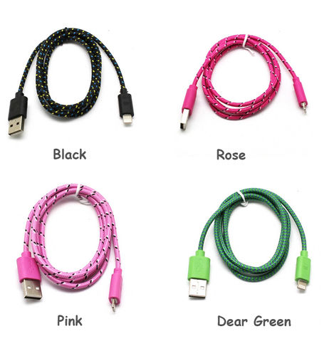 8 Pin To USB 1M Charger Charging Sync Data Cable Cord for iPhone 5 iPod Touch 5 Dark Green Color