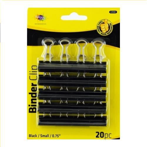 Binder Clips Black .75"" Case Pack 12