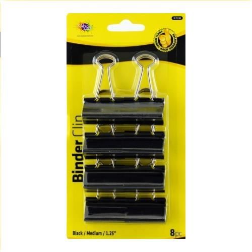 Binder Clips Black 1.25"" Case Pack 12