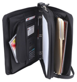 Ultimate Zippered Padfolio-Black Case Pack 8