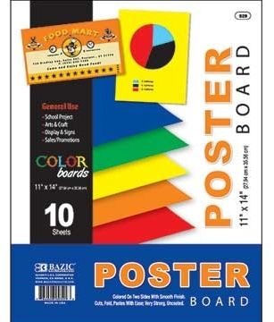 Multicolor Poster Board (10/Pack) Case Pack 48