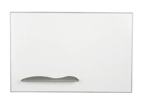 Balt Magnetic Porcelain Steel Dry Erase Q Tray Markerboard Ultra Trim Silver 3'H x 4'W