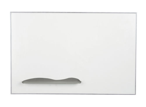 Balt Magnetic Porcelain Steel Dry Erase Q Tray Markerboard Ultra Trim Silver 4'H x 4'W