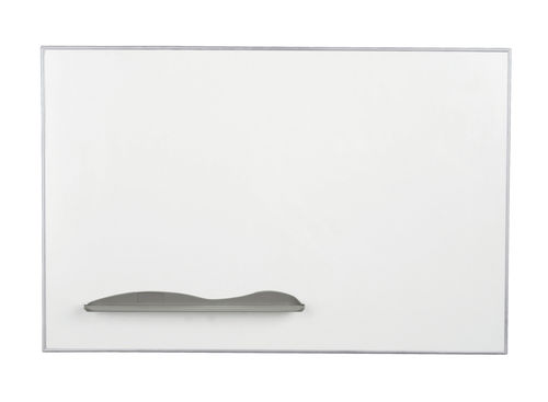 Balt Magnetic Porcelain Steel Dry Erase Q Tray Markerboard Ultra Trim Silver 4'H x 6'W