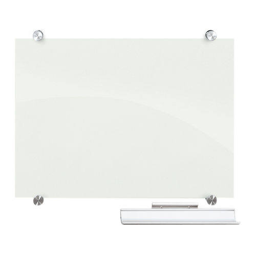 Balt Visionary Magnetic Dry Wet Erase Marker Glass Board Gloss White 1 1/2'H x 2'W