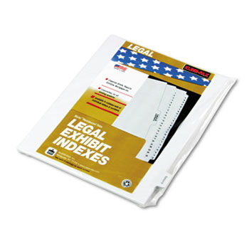 90000 Series Legal Exhibit Index Dividers, 1/10 Cut Tab, ""Exhibit S"", 25/Pack