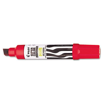 Jumbo Refillable Permanent Marker, Chisel Tip, Red