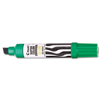 Jumbo Refillable Permanent Marker, Chisel Tip, Refillable, Green