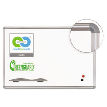 Green Rite Dry Erase Board, 48 x 36, White, Silver Frame