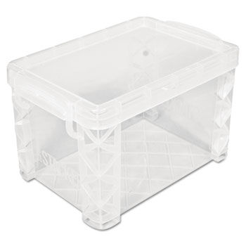 Super Stacker Storage Boxes, Hold 500 4 x 6 Cards, Plastic, Clear