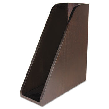 Curved Magazine File, Bamboo, 3 1/4 x 10 x 11 1/2, Espresso Brown