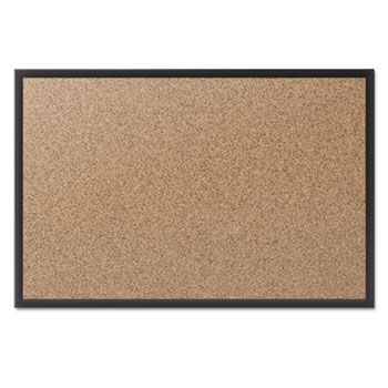 Cork Bulletin Board with Black Aluminum Frame, 48 x 36