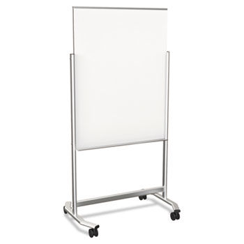 Glass Dry Erase Easel, 36 x 48, Aluminum Frame