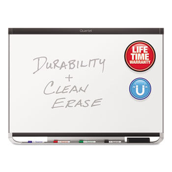 Prestige 2 DuraMax Porcelain Magnetic Whiteboard, 72 x 48, Black Frame