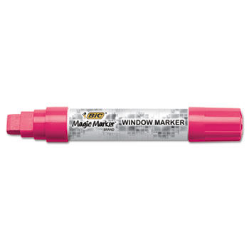 Magic Marker Brand Window Markers, Jumbo Chisel, Red